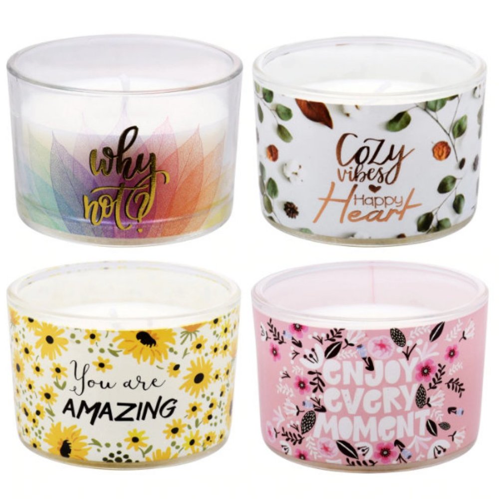 Motivational Inspirational Scented Jar Candles 4-P